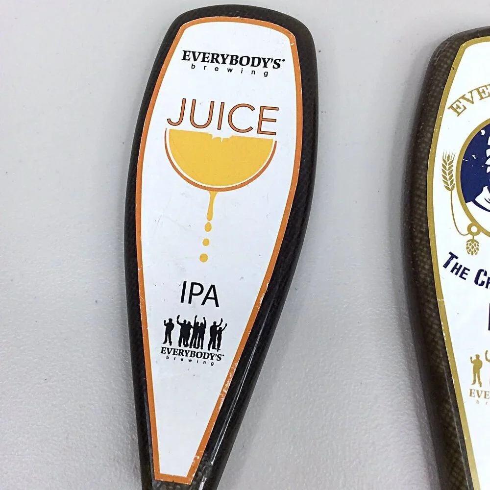 Lot of 2 Beer Tap Handles Everybodys Brewing Foggy Goggles Local Logger Hazy IPA